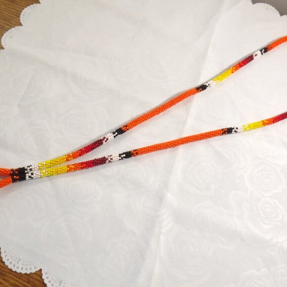 Hand Crafted Multicolor Beaded Lanyard - Picture 5 of 7